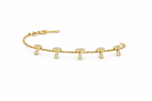 SEVEN HALOS SMALL GOLD BRACELET