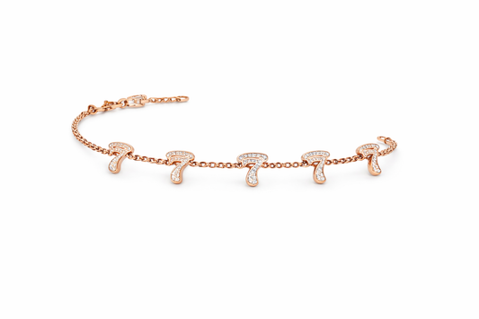 SEVEN HALOS SMALL ROSE GOLD BRACELET