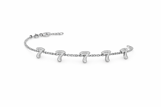 SEVEN HALOS SMALL SILVER BRACELET
