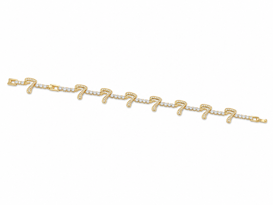 SEVEN HALOS GOLD STONE BRACELET