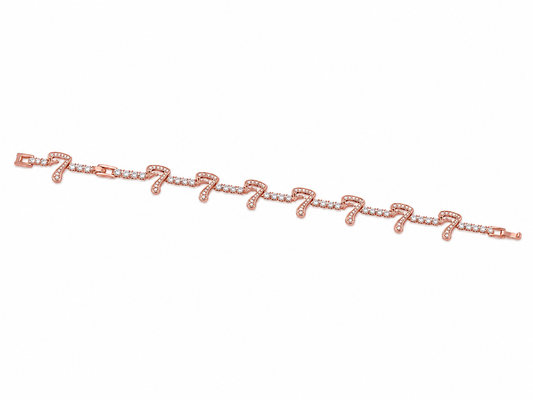 SEVEN HALOS ROSE GOLD STONE BRACELET