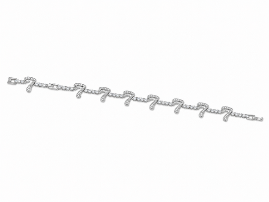 SEVEN HALOS SILVER STONE BRACELET
